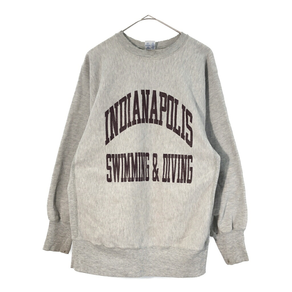 90年代 USA製 Champion チャンピオン REVERSE WEAVE リバースウィーブ スウェット カレッジ グレー(メンズ X-LARGE)中古 古着 X3831