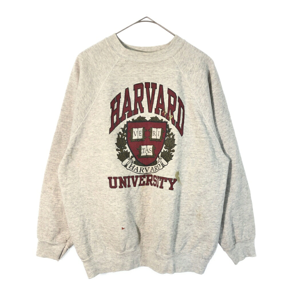 90年代 TULTEX タルテックス HARVARD ハーバード スウェット カレッジ グレー(メンズ X-LARGE)中古 古着 X3871