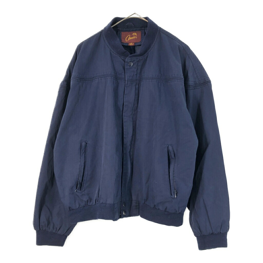 90年代 Arnold Palmer アーノルド・パーマー ダービージャケット ネイビー(メンズ XL)中古 古着 X3943