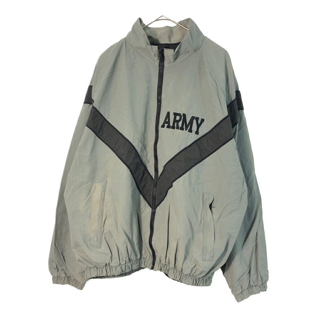 00年代 米軍実物 U.S.ARMY IPFU トレーニングジャケット ミリタリー グレー(メンズ LARGE REGULAR)中古 古着 X4048