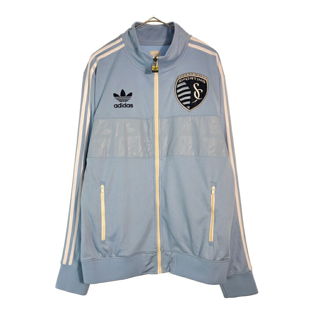 adidas アディダス スポルティング・カンザスシティ トラックジャケット サッカー スポーツ ライトブルー(メンズ M)中古 古着 X4554