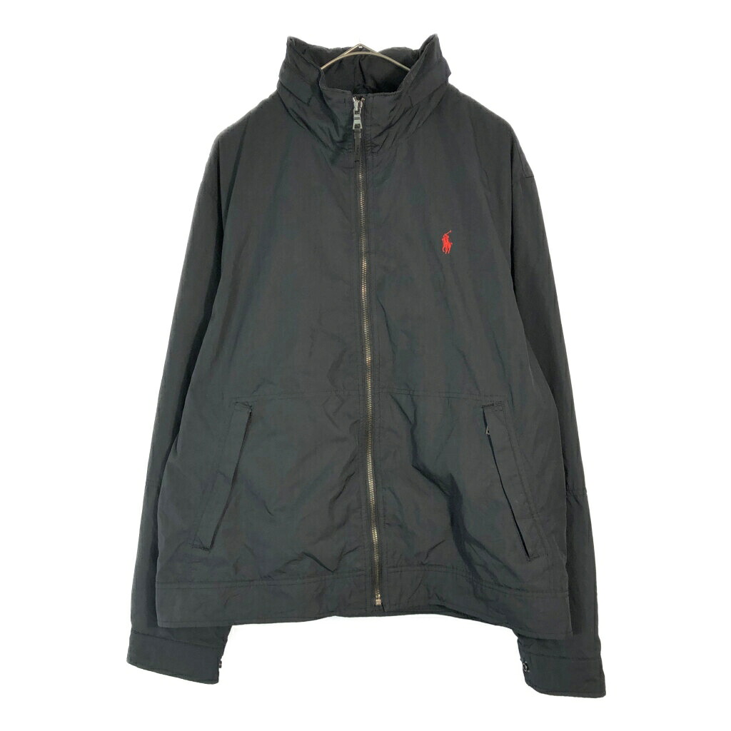 Polo by Ralph Lauren ポロ ラルフローレン ウィンドブレーカージャケット ブラック(メンズ L)中古 古着 X4563|YAMAHISA USEDCLOTHINGSHOP