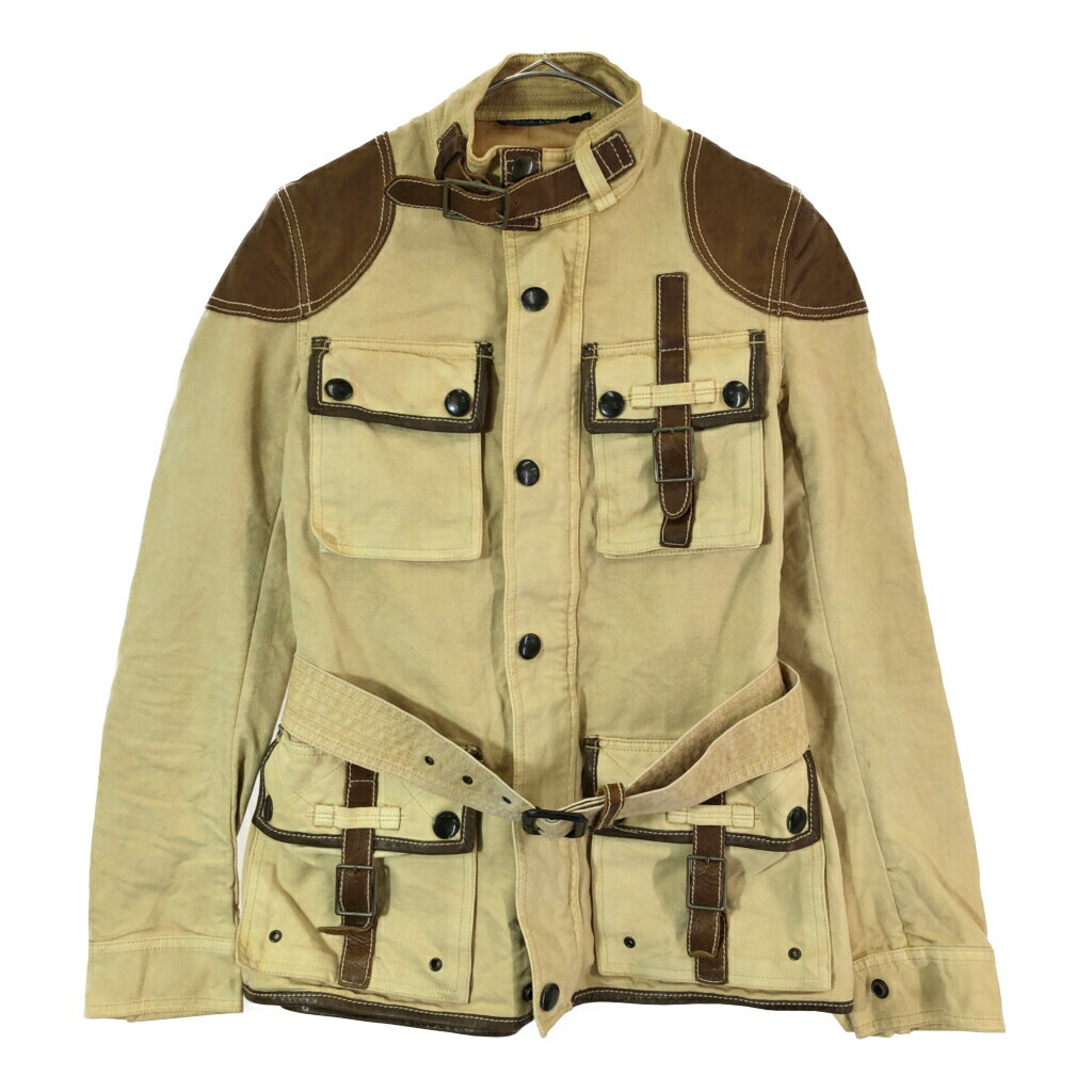 RALPH LAUREN ラルフローレン モーターサイクルジャケット ベージュ(メンズ S)中古 古着 X4581