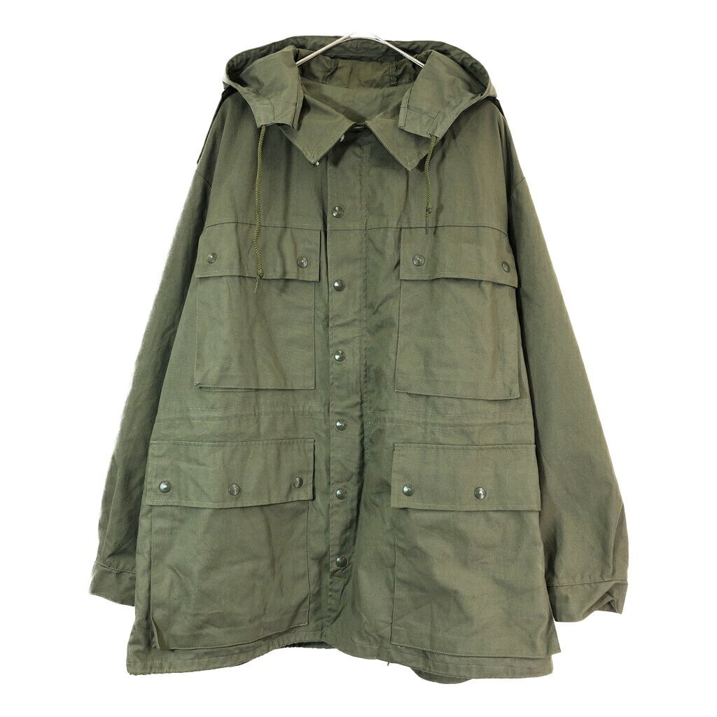 80年代 スイス軍 山岳パーカージャケット ユーロ ミリタリー オリーブ(メンズ 56)中古 古着 X4582