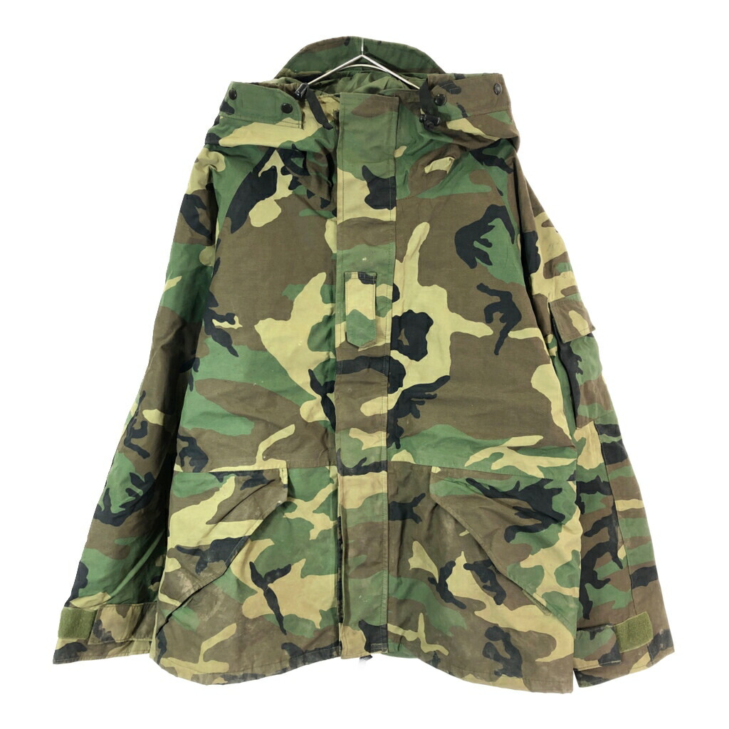 00年代 米軍実物 U.S.ARMY ECWCS GEN1 GORE-TEX パーカージャケット ミリタリー ウッドランドカモ(メンズ LARGE SHORT)中古 古着 X4587
