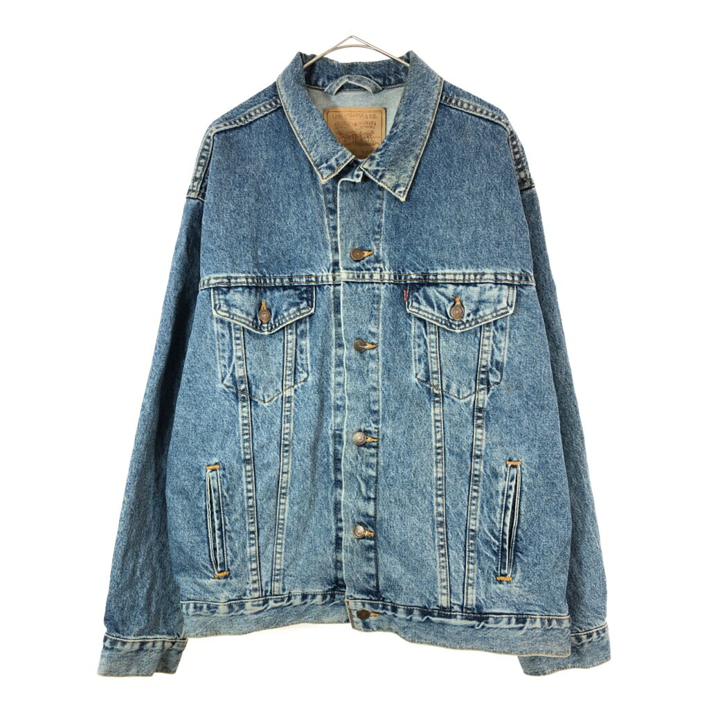 90年代 USA製 Levi's リーバイス 70507-0389 デニムトラッカージャケット ライトブルー(メンズ X-LARGE)中古 古着 X4592
