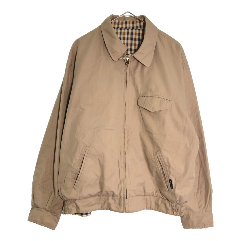 Aquascutum アクアスキュータム リバーシブル スイングトップ ベージュ(メンズ M)中古 古着 X4706