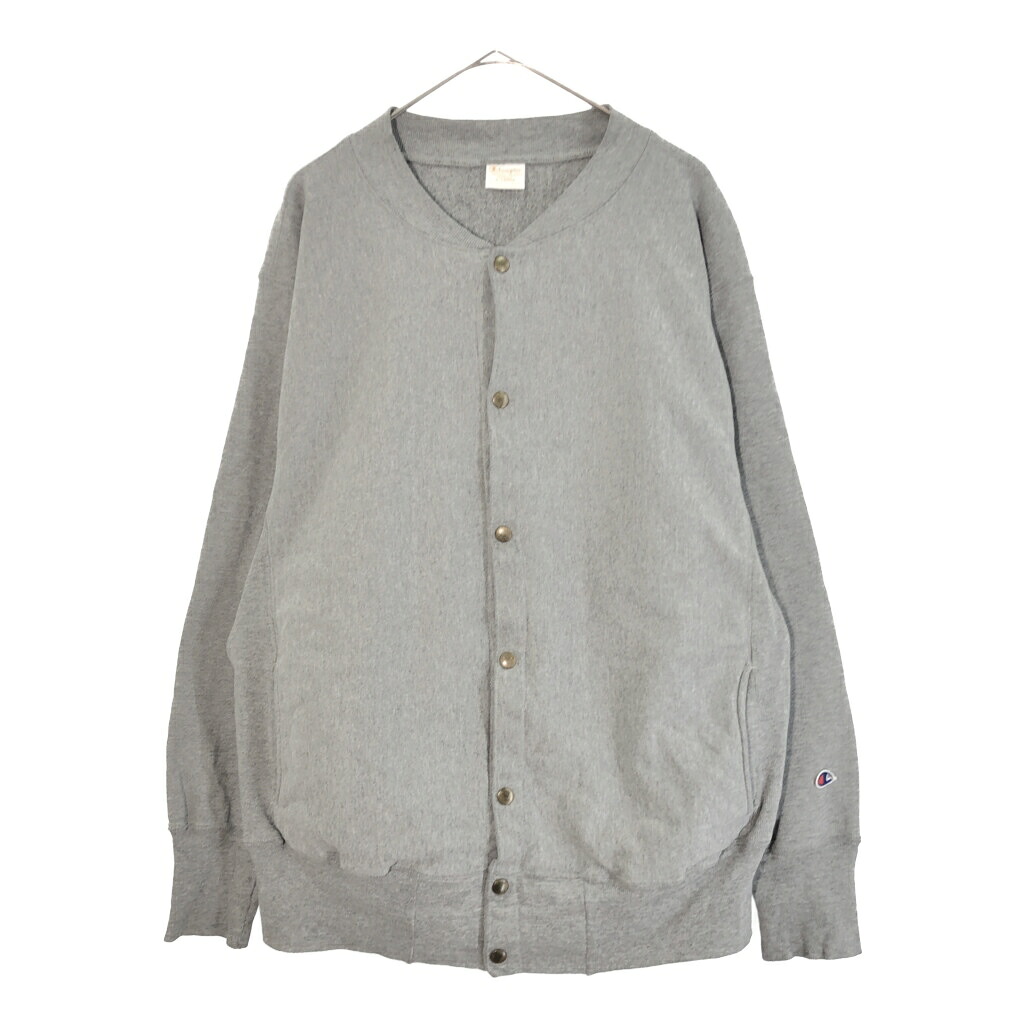 USA製 Champion チャンピオン REVERSE WEAVE リバースウィーブ スウェット スナップカーディガン 目無し(メンズ XL)中古 古着 X4721