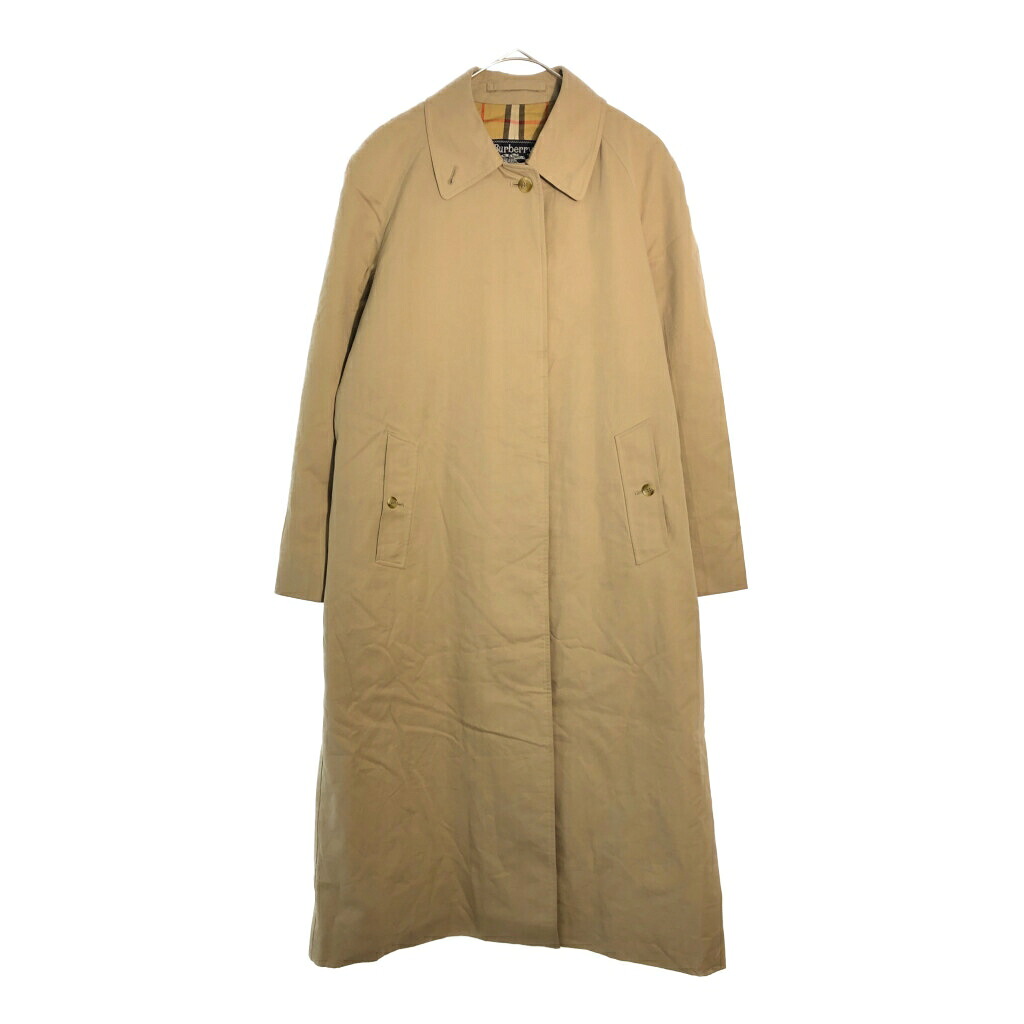 80年代 イングランド製 Burberrys バーバリーズ バルマカーンコート ベージュ(レディース 12)中古 古着 X4684