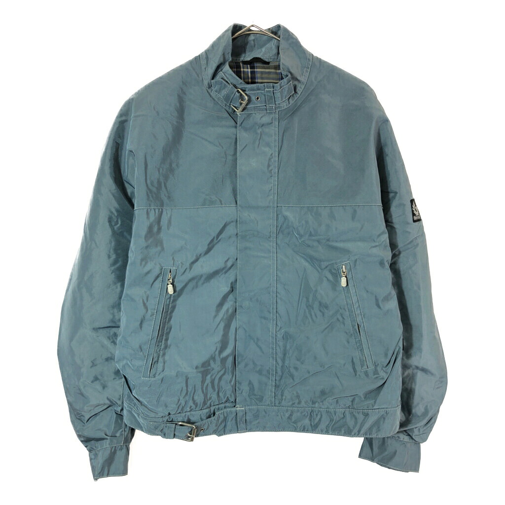Belstaff ベルスタッフ ナイロン モーターサイクルジャケット バイクウェア モーターサイクル ライトブルー(メンズ L)中古 古着 X4784
