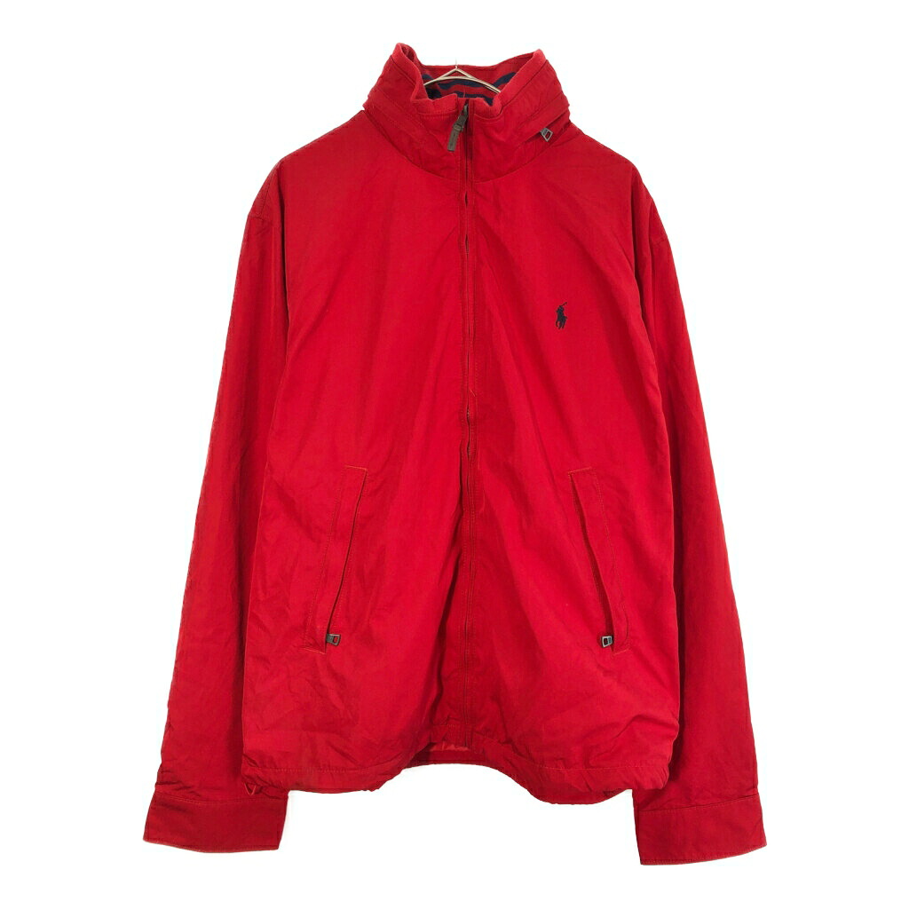 Polo by Ralph Lauren ポロ ラルフローレン ウィンドブレーカージャケット レッド(メンズ L)中古 古着 X4794｜YAMAHISA USEDCLOTHINGSHOP