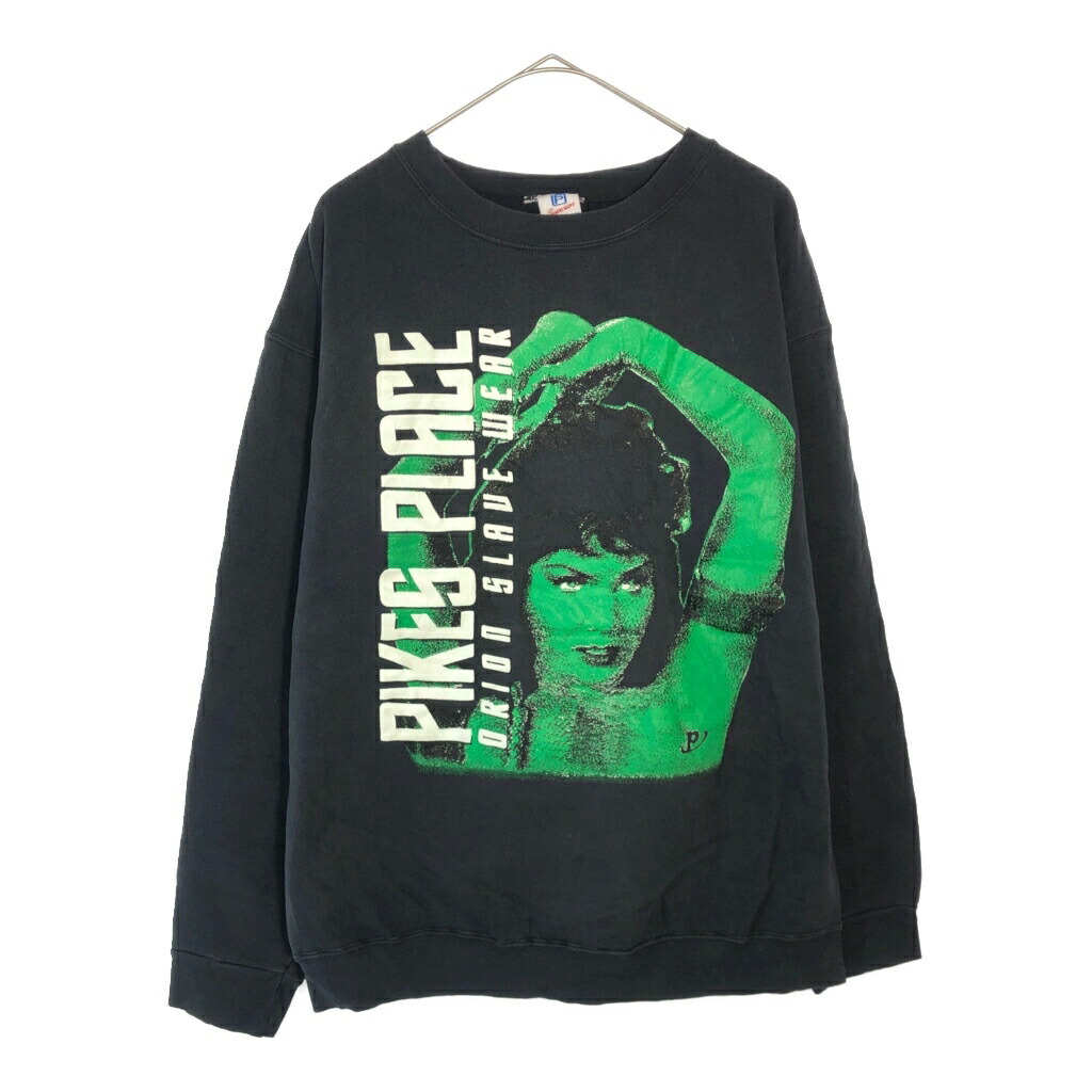 USA製 SUPERIOR PIKES PLACE スウェット ブラック(メンズ L)中古 古着 X4859
