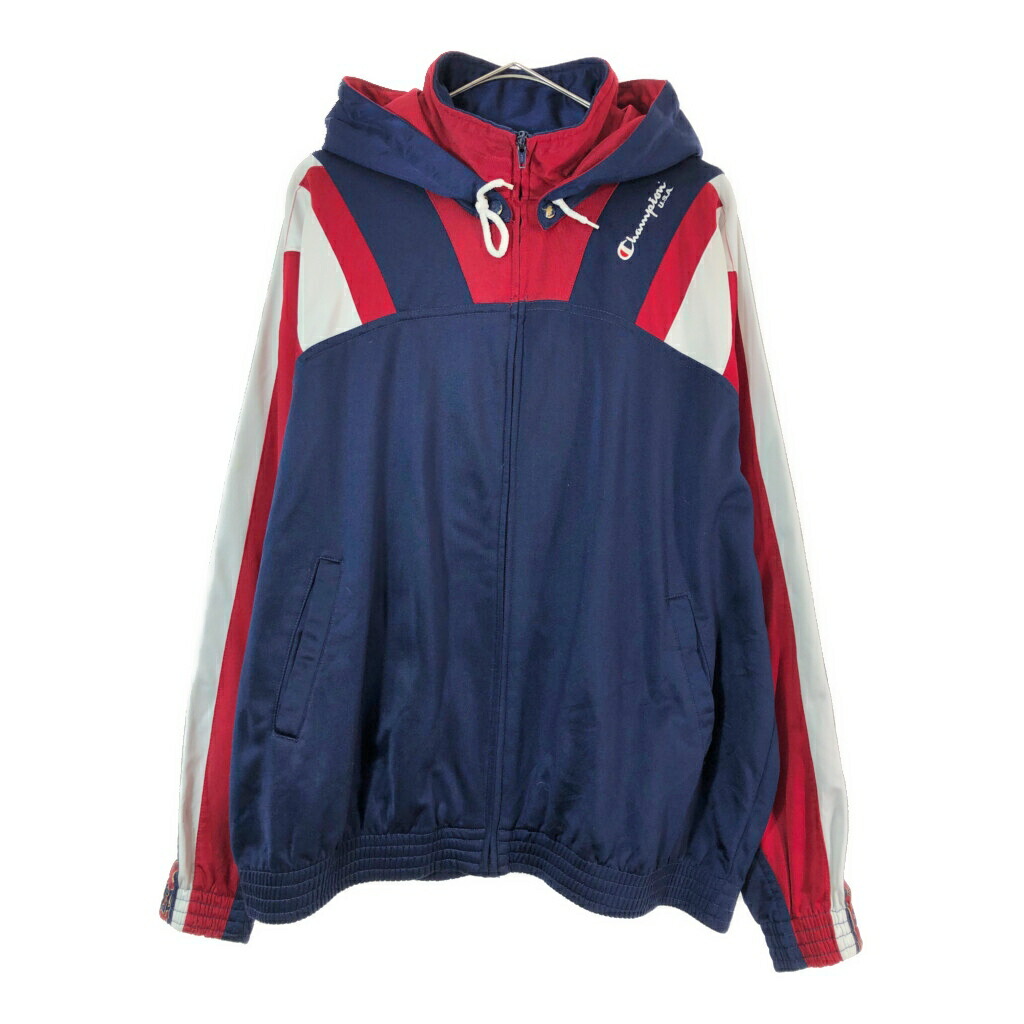 Champion チャンピオン フーデッド トラックジャケット マルチカラー(メンズ L)中古 古着 X4904