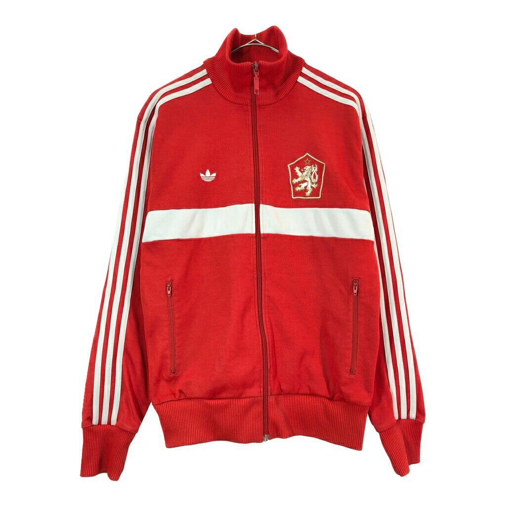 00年代 adidas アディダス トラックジャケット スポーツ レッド(メンズ M)中古 古着 X4906