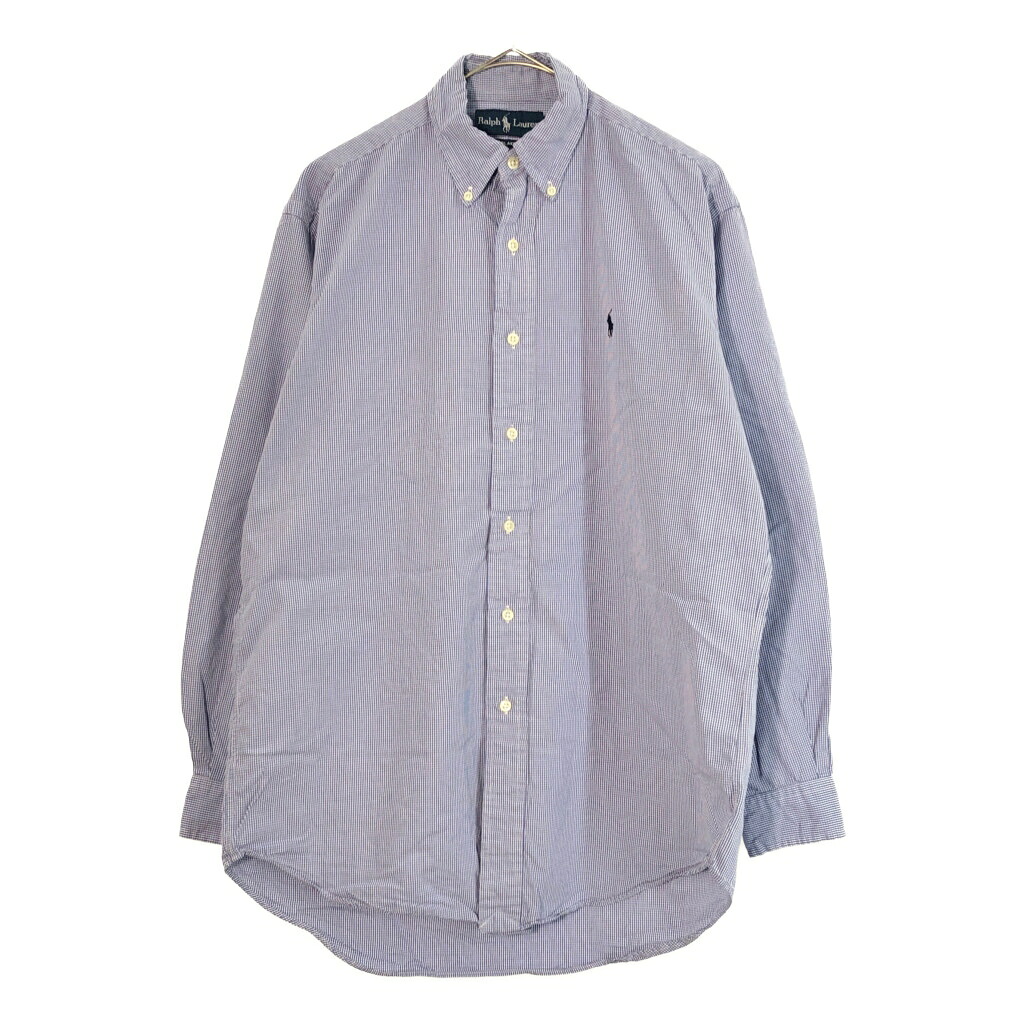 Polo by Ralph Lauren ポロ ラルフローレン BLAKE ボタンダウン 長袖シャツ ブルー(メンズ S)中古 古着 X4959