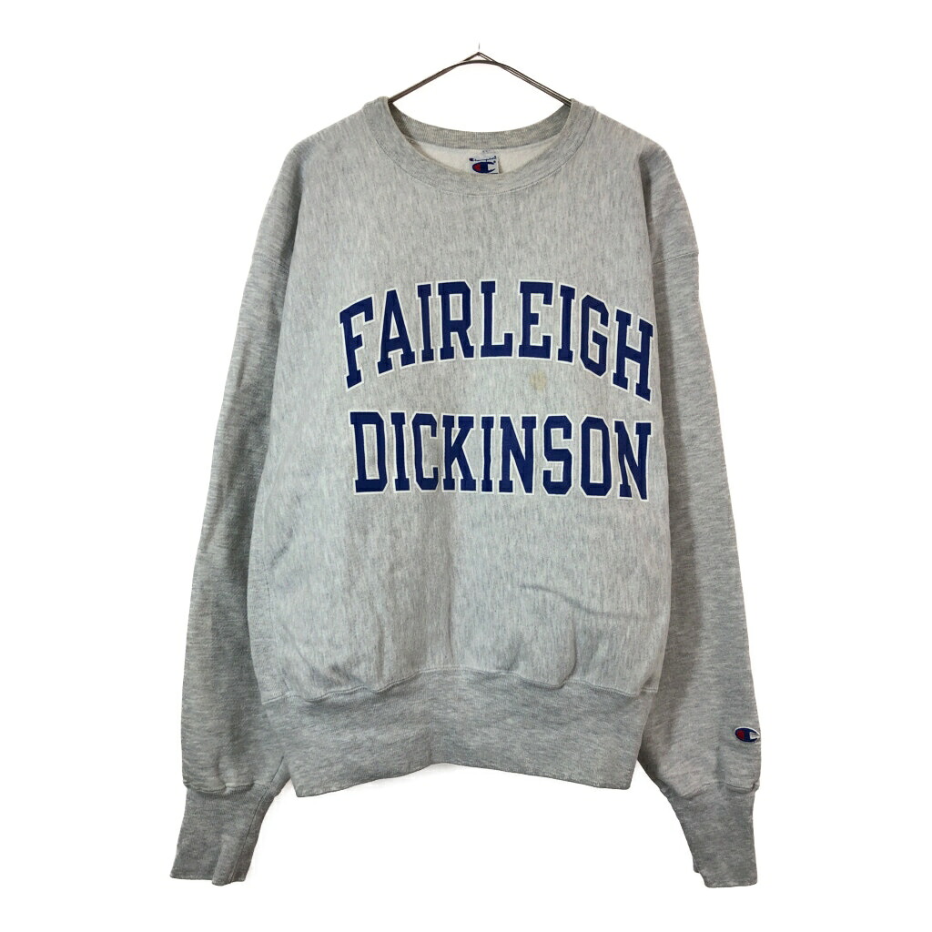 90年代 Champion チャンピオン REVERSE WEAVE リバースウィーブ スウェット カレッジ グレー(メンズ L)中古 古着 X5235