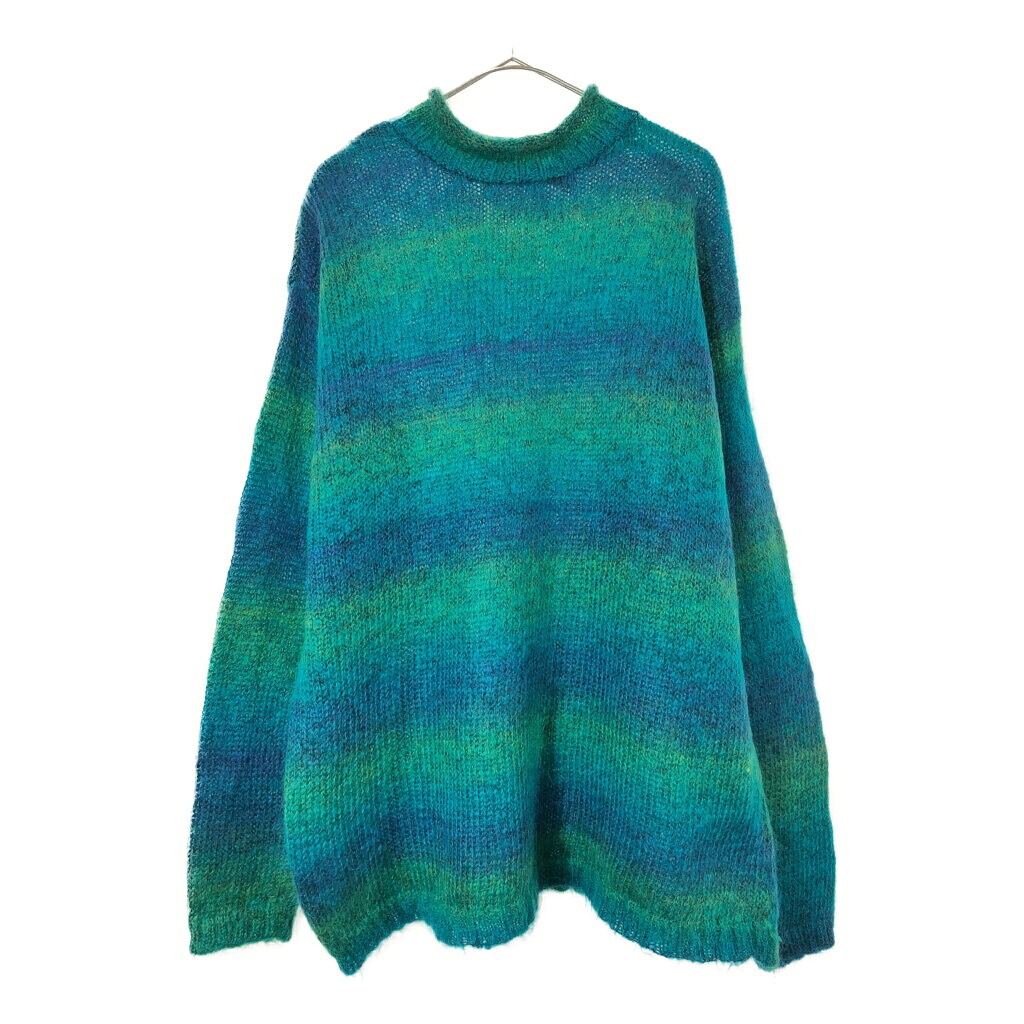 LIZWEAR モヘアニットセーター グラデーション マルチカラー(メンズ L)中古 古着 X5248