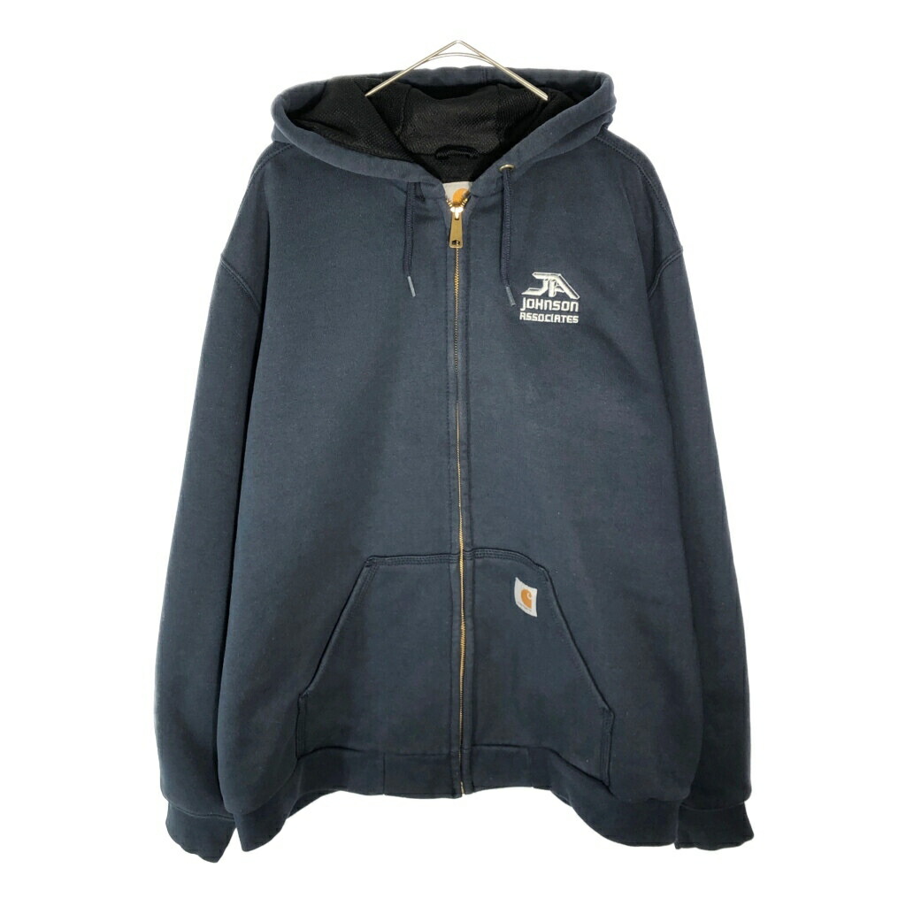 Carhartt カーハート フルジップ スウェット パーカー ネイビー(メンズ L)中古 古着 X5255