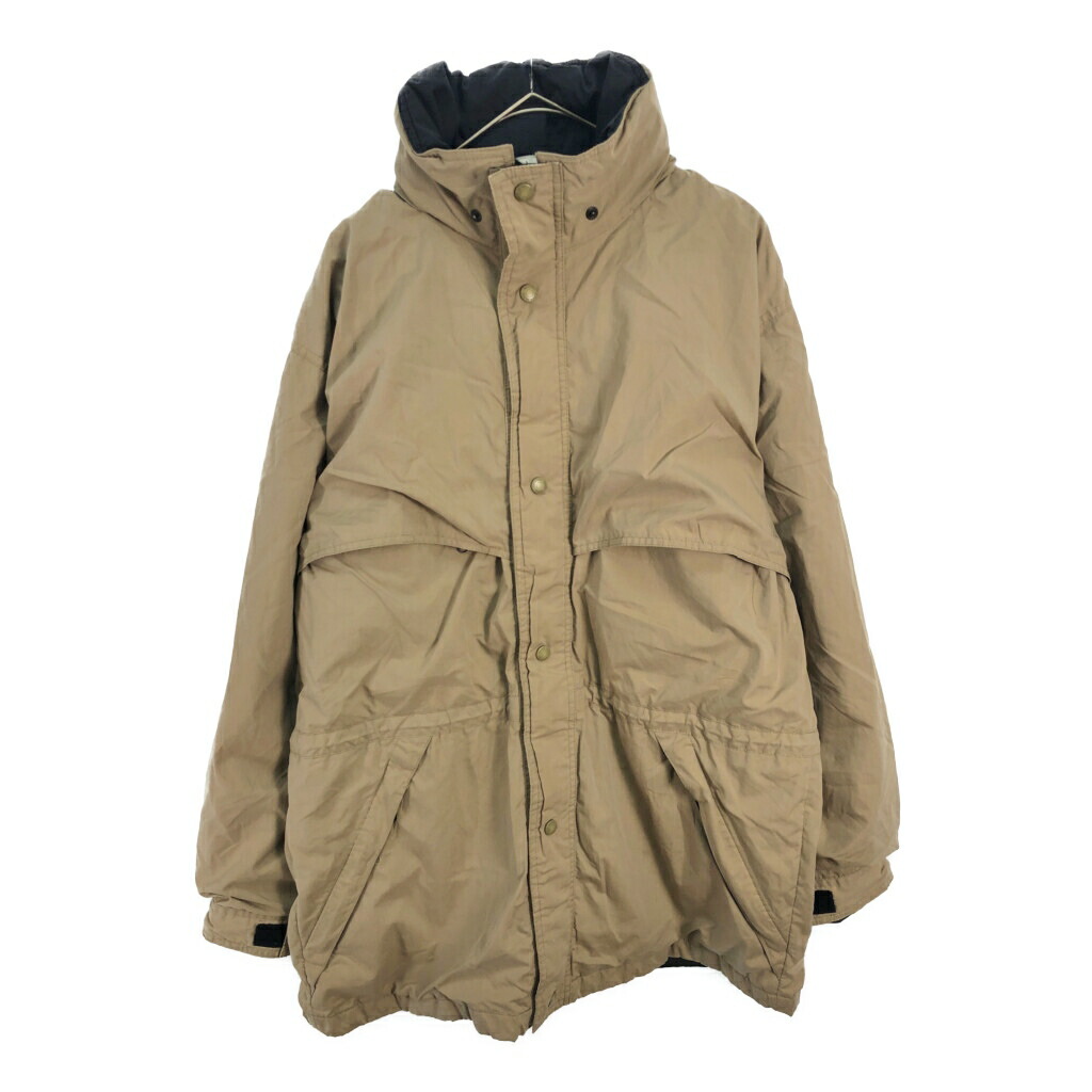 90年代 Eddie Bauer エディーバウアー GORE-TEX マウンテンパーカー アウトドア ベージュ(メンズ L)中古 古着 X5314