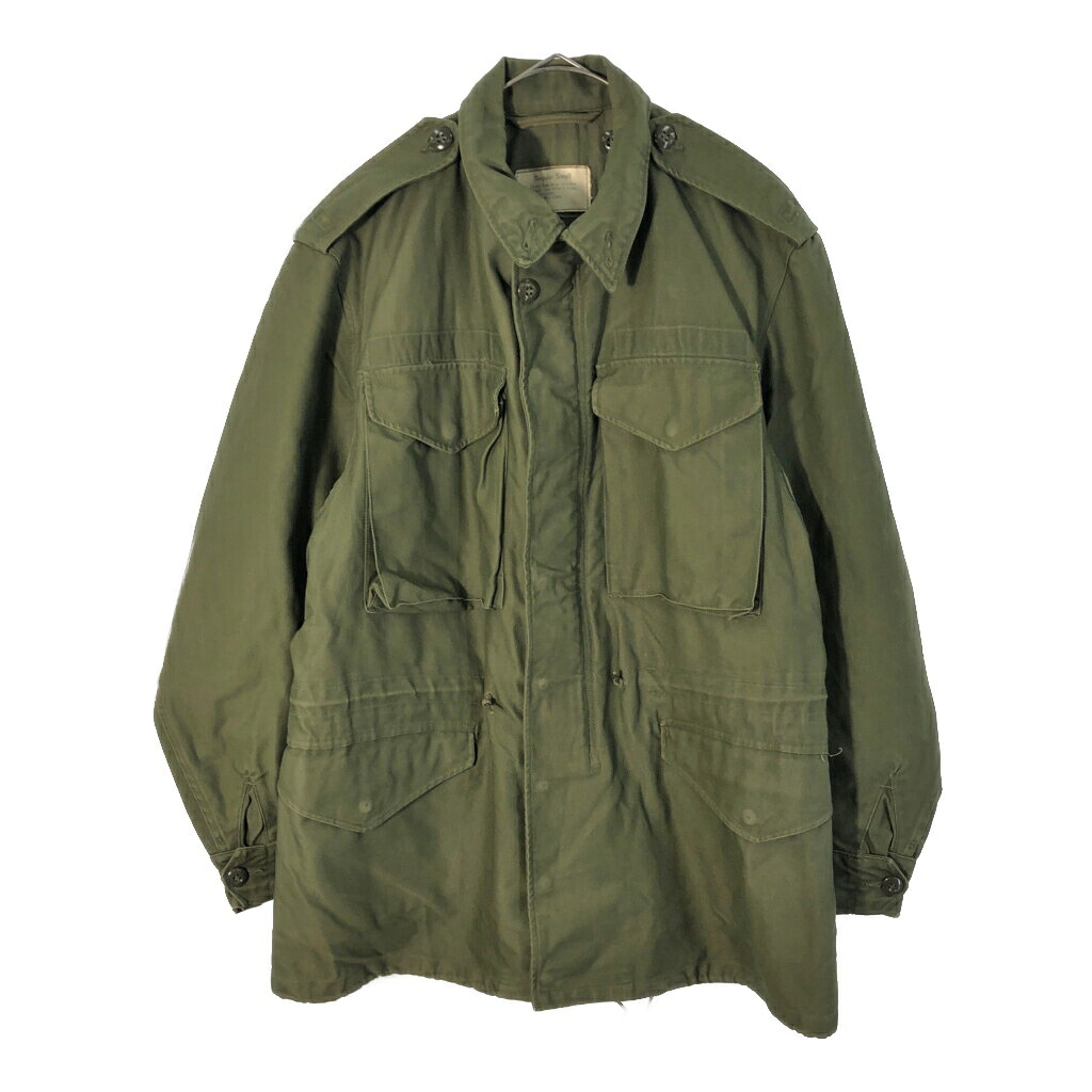 60年代 米軍実物 U.S.ARMY M-51 フィールドジャケット ヴィンテージ ミリタリー オリーブ(メンズ SMALL REGULAR)中古 古着 X5375