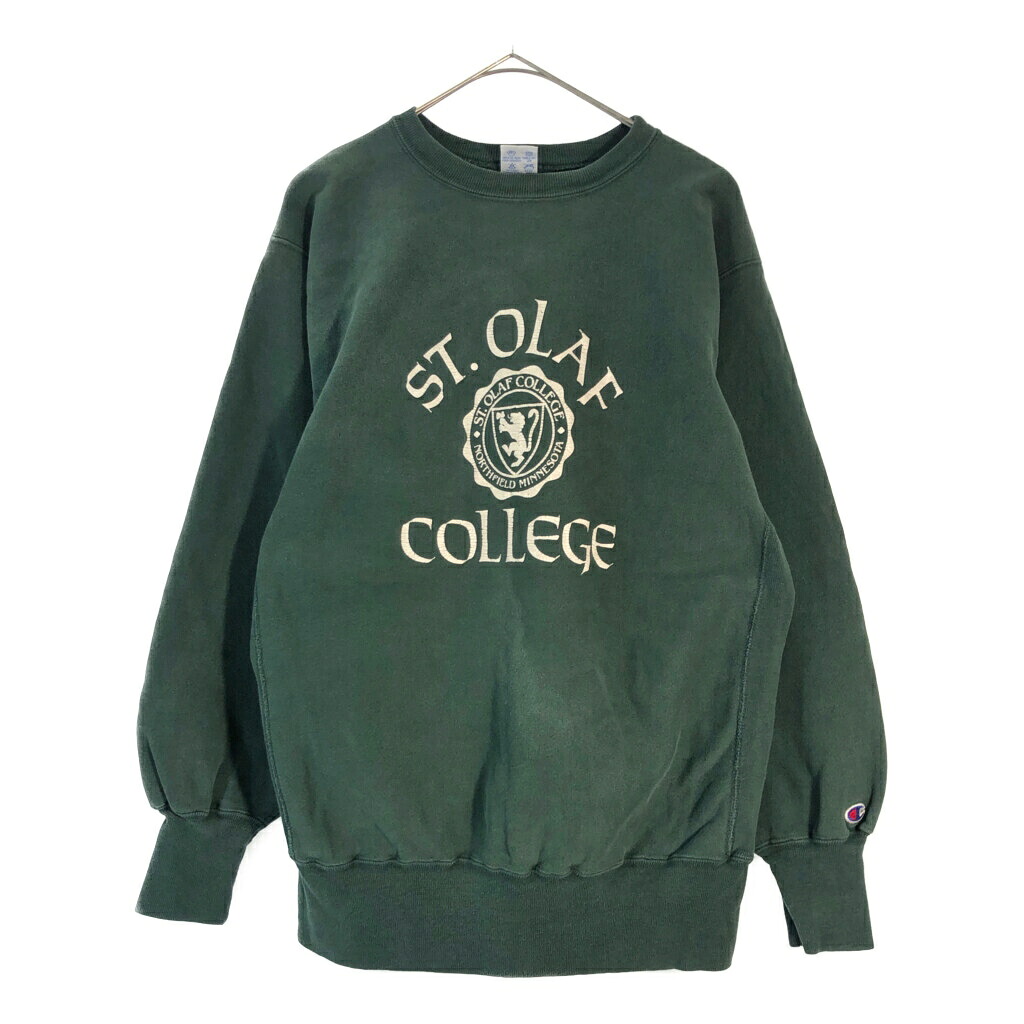 90年代 USA製 Champion チャンピオン REVERSE WEAVE リバースウィーブ スウェット カレッジ グリーン(メンズ X-LARGE)中古 古着 X5594 12,106円