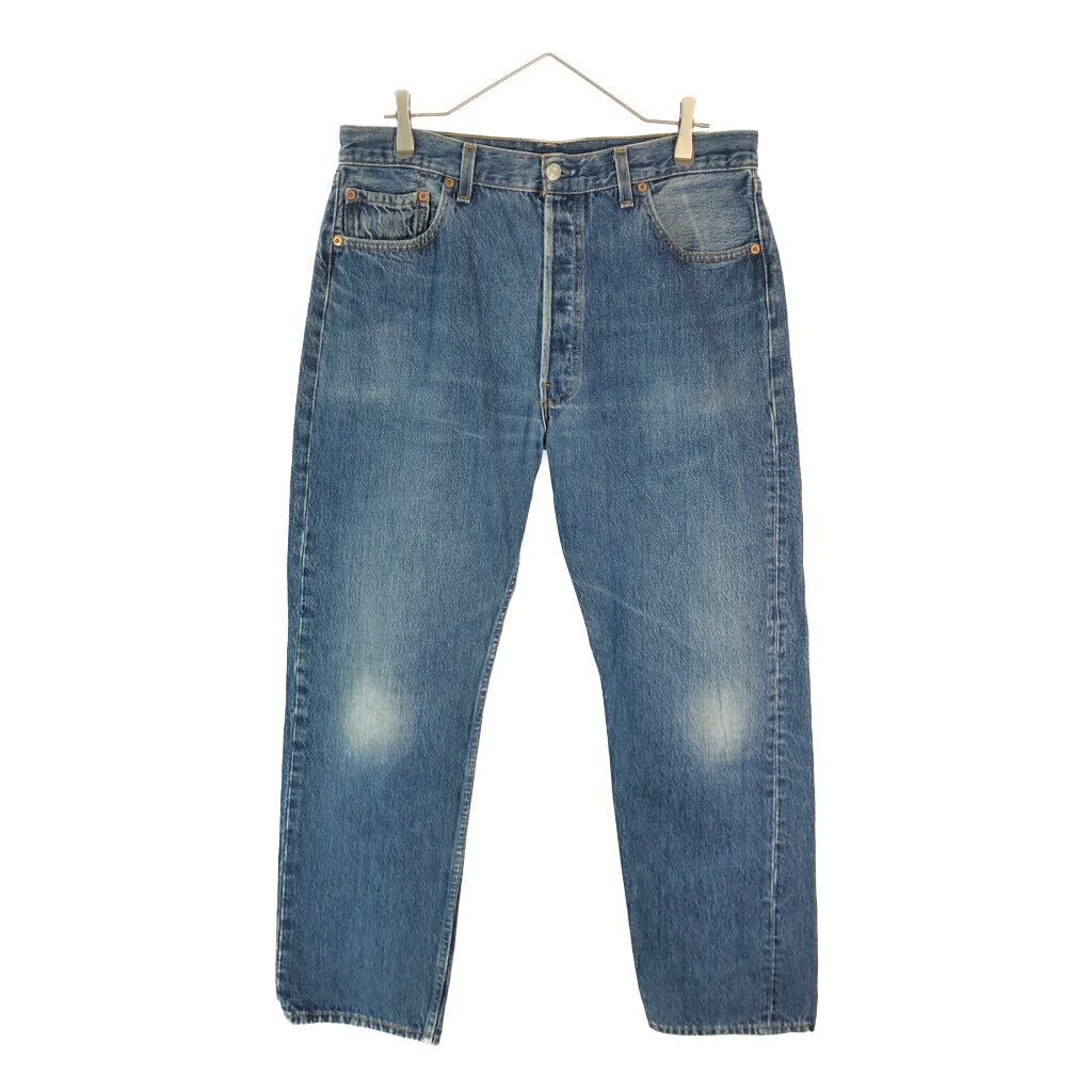 90年代 USA製 Levi's リーバイス 501 デニムパンツ ブルー(メンズ W36 L30)中古 古着 X5671