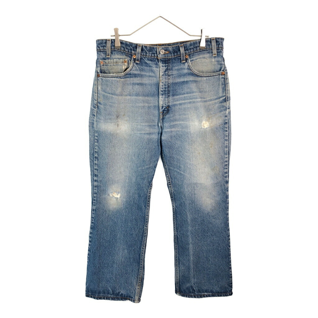 90年代 USA製 Levi's リーバイス 517 ブーツカット デニムパンツ ブルー(メンズ W36 L29)中古 古着 X5736