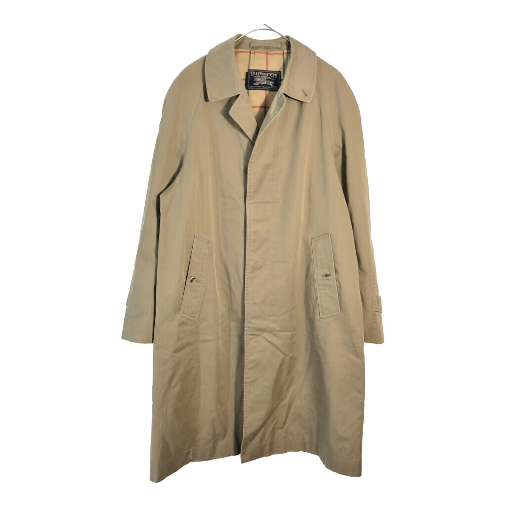 90年代 Burberrys バーバリーズ ステンカラーコート ベージュ(メンズ 48)中古 古着 X5726