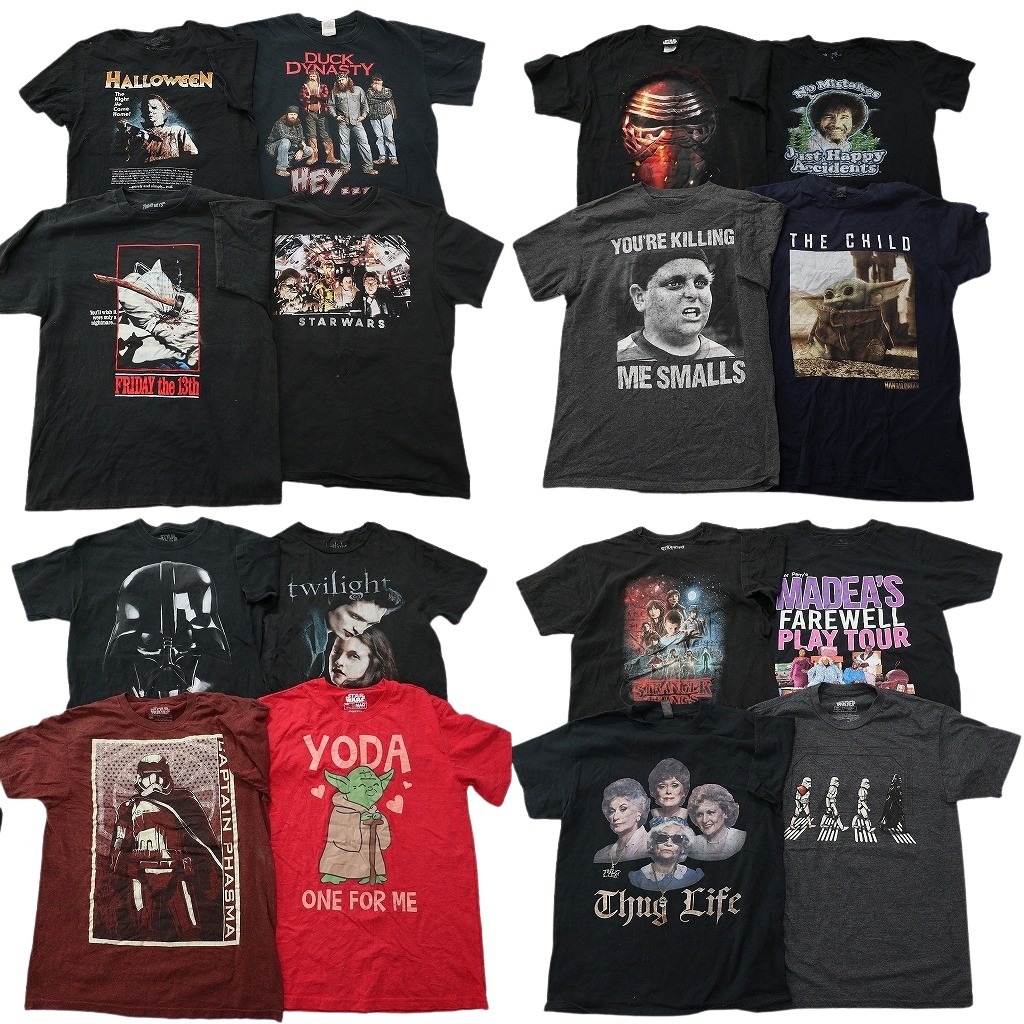 古着卸 まとめ売り 映画・ドラマ 半袖Tシャツ 16枚セット (メンズ M ) ホラー チャッキー ストレンジャーシングス 人物 中古 古着 NE0003