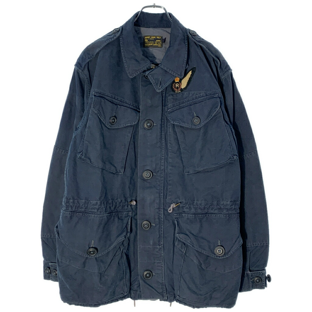 Polo by Ralph Lauren ポロ ラルフローレン ミリタリージャケット ネイビー(メンズ M)中古 古着 X5893