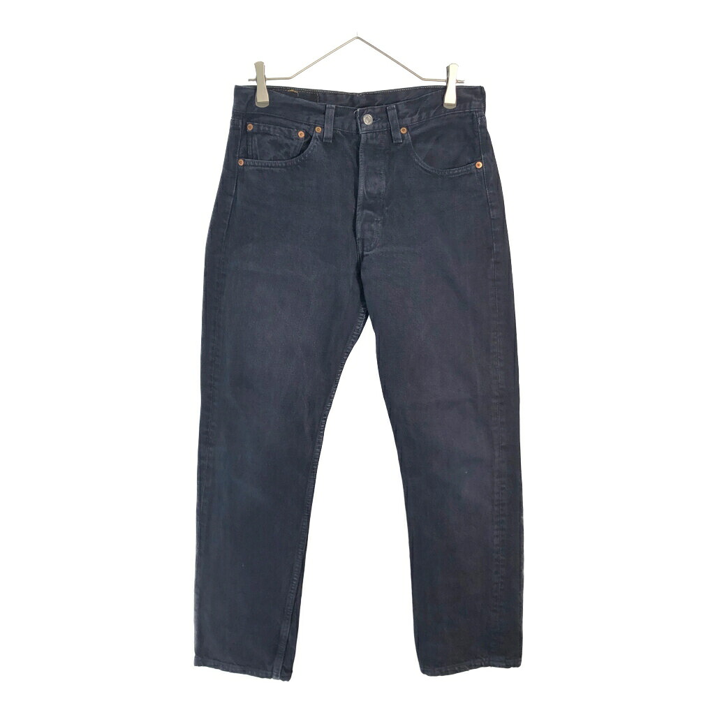 90年代 USA製 Levi's リーバイス 501 デニムパンツ 後染め ブラック(メンズ W31 L30)中古 古着 X5900｜YAMAHISA USEDCLOTHINGSHOP