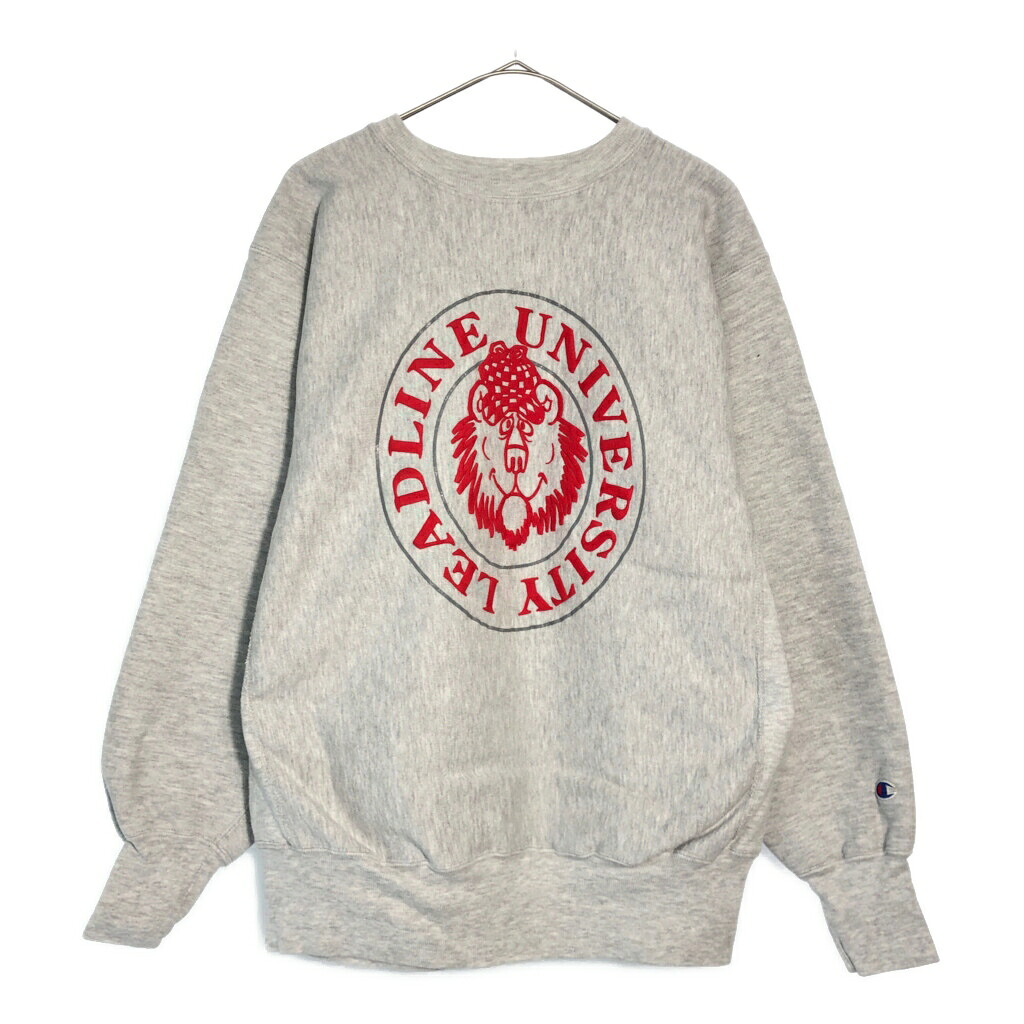 90年代 USA製 Champion チャンピオン REVERSE WEAVE リバースウィーブ スウェット カレッジ グレー(メンズ XL)中古 古着 X5950