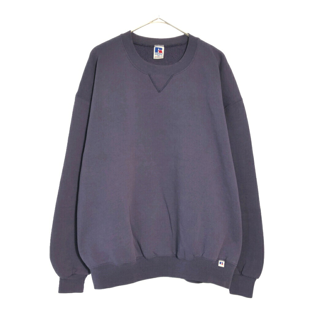 90年代 USA製 RUSSELL ATHLETIC ラッセル 無地 スウェット 大きいサイズ パープル(メンズ XXL)中古 古着 X5954