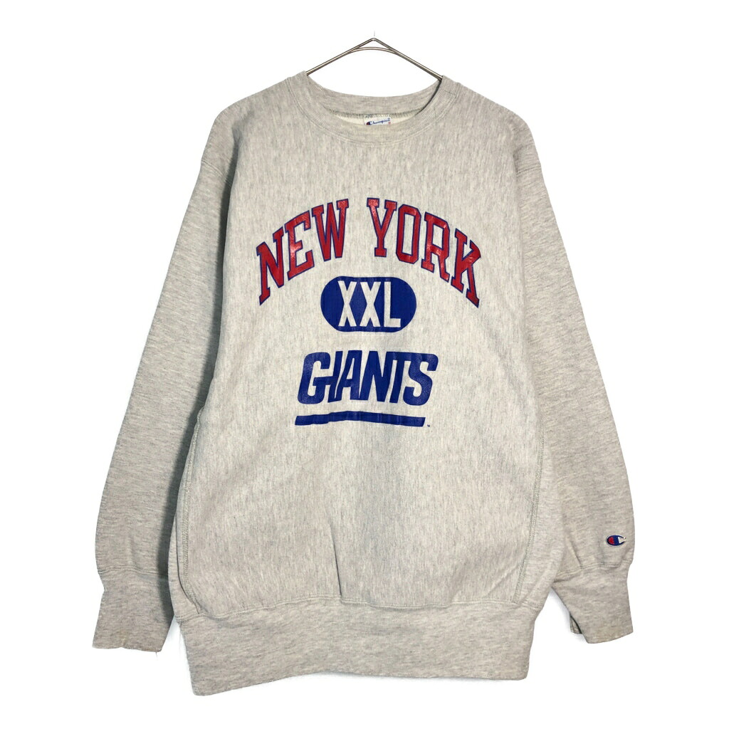 90年代 USA製 Champion チャンピオン NFL ニューヨーク・ジャイアンツ REVERSE WEAVE リバースウィーブ スウェット(メンズ XL)古着 X5956