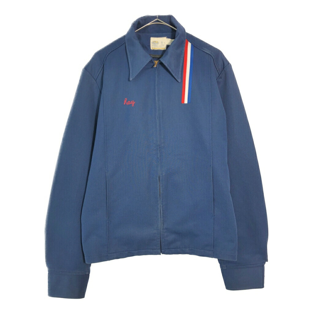 70年代 USA製 RIVERSIDE ワークジャケット ヴィンテージ ブルー(メンズ 40)中古 古着 X5991