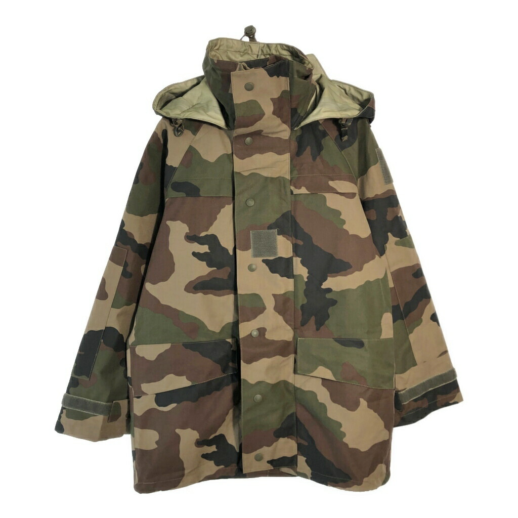 フランス軍 ウォータープルーフ フィールドパーカー ユーロ ミリタリー CCEカモ 迷彩(メンズ S相当)中古 古着 X6066
