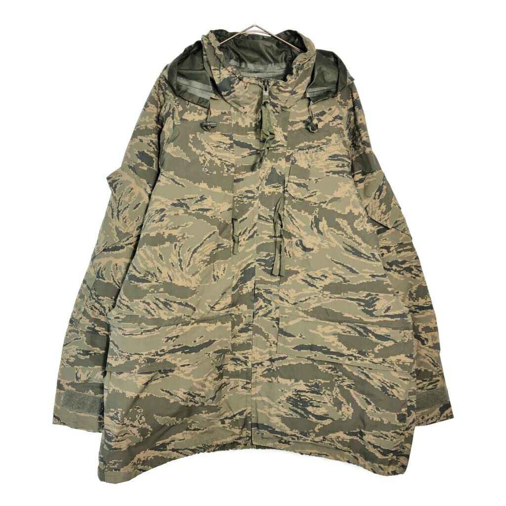 00年代 米軍実物 U.S.AIRFORCE USAF APECS GORETEX パーカージャケット ミリタリー ABUカモ 迷彩(メンズ X-LARGE REGULAR)中古 古着 X6085
