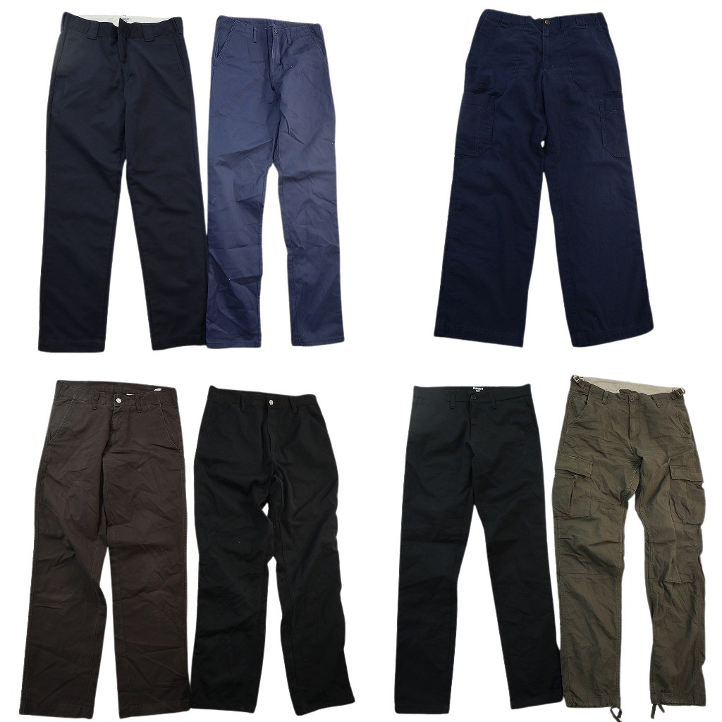 古着卸 まとめ売り カーハート Carhartt パンツ MIX 7枚セット (メンズ S /29 /30 /31 ) リップストップ カーゴ 中古 古着 NE0157