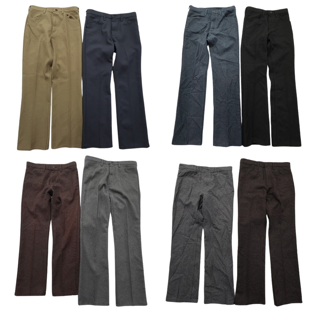 古着卸 まとめ売り Wrangler ラングラー ランチャー パンツ 8枚セット (メンズ 33 /32 /31 /30 /28 ) フレア スラックス 中古 古着 NE0219
