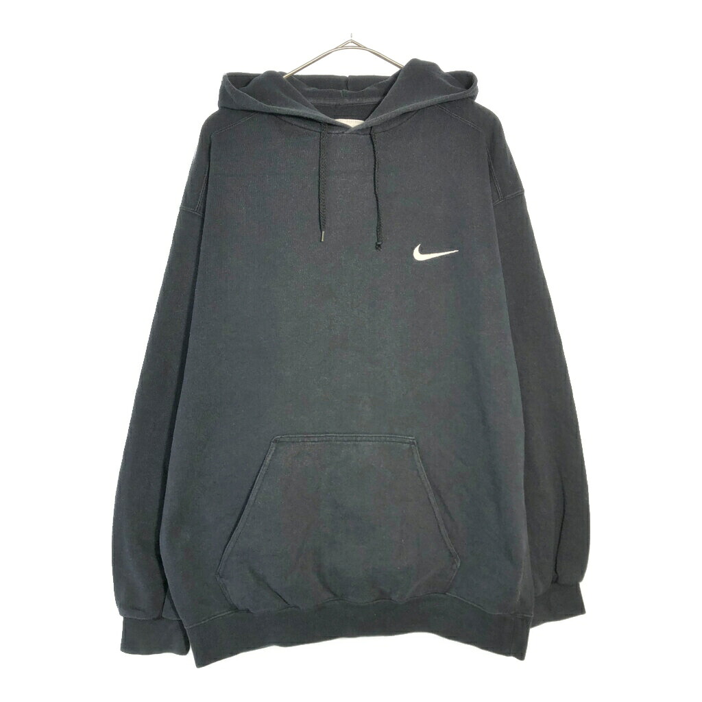 90年代 NIKE ナイキ ワンポイントロゴ スウェット パーカー スポーツ ブラック(メンズ M)中古 古着 X6206｜YAMAHISA USEDCLOTHINGSHOP