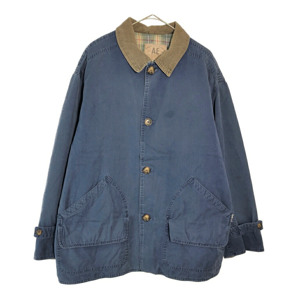 90年代 American Eagle アメリカンイーグル ハンティングジャケット ネイビー(メンズ L)中古 古着 X6319