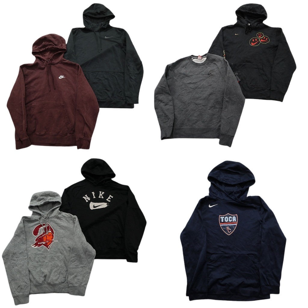 古着卸 まとめ売り ナイキ NIKE スウェット 7枚セット (メンズ M ) カレッジ風 フーディー スウォッシュロゴ 中古 古着 NE0468