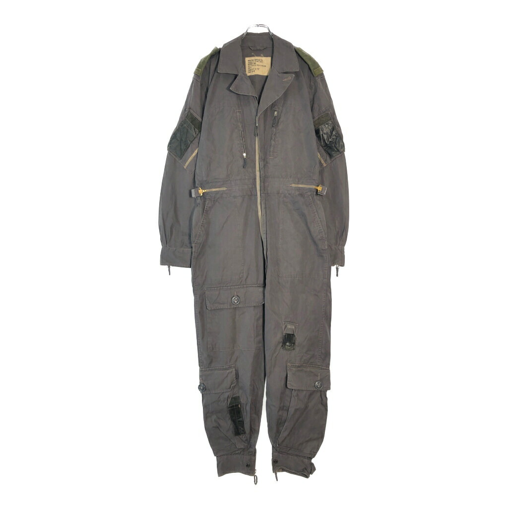 60年代 カナダ軍 フライトスーツ オールインワン ヴィンテージ ミリタリー グレー(メンズ 6)中古 古着 X6675