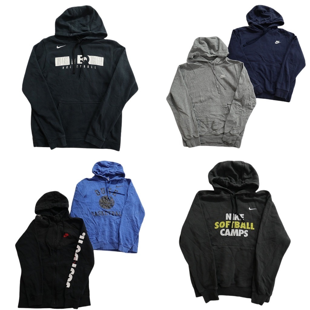 古着卸 まとめ売り ナイキ NIKE スウェット 6枚セット (メンズ XS /S ) カレッジ風 フーディー スウォッシュ アームロゴ 中古 古着 NE0682
