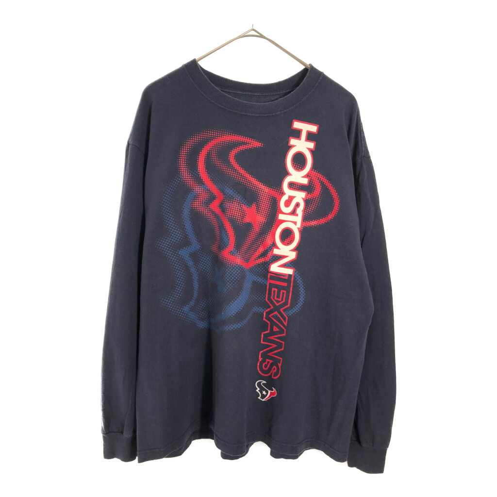 Reebok リーボック NFL ヒューストン・テキサンズ 長袖Tシャツ プロチーム アメフト ネイビー(メンズ L)中古 古着 X6742