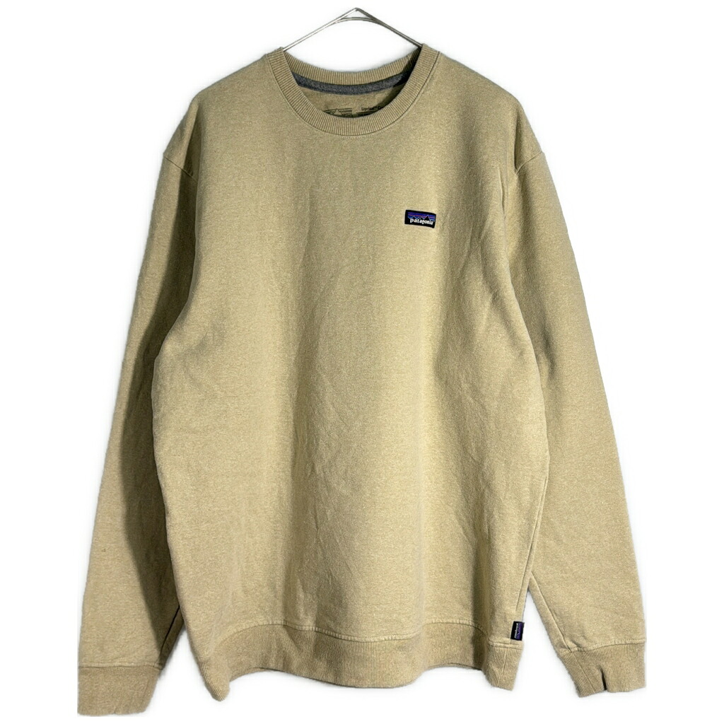 patagonia パタゴニア ワンポイントロゴ スウェット アウトドア ベージュ(メンズ XL)中古 古着 X6850