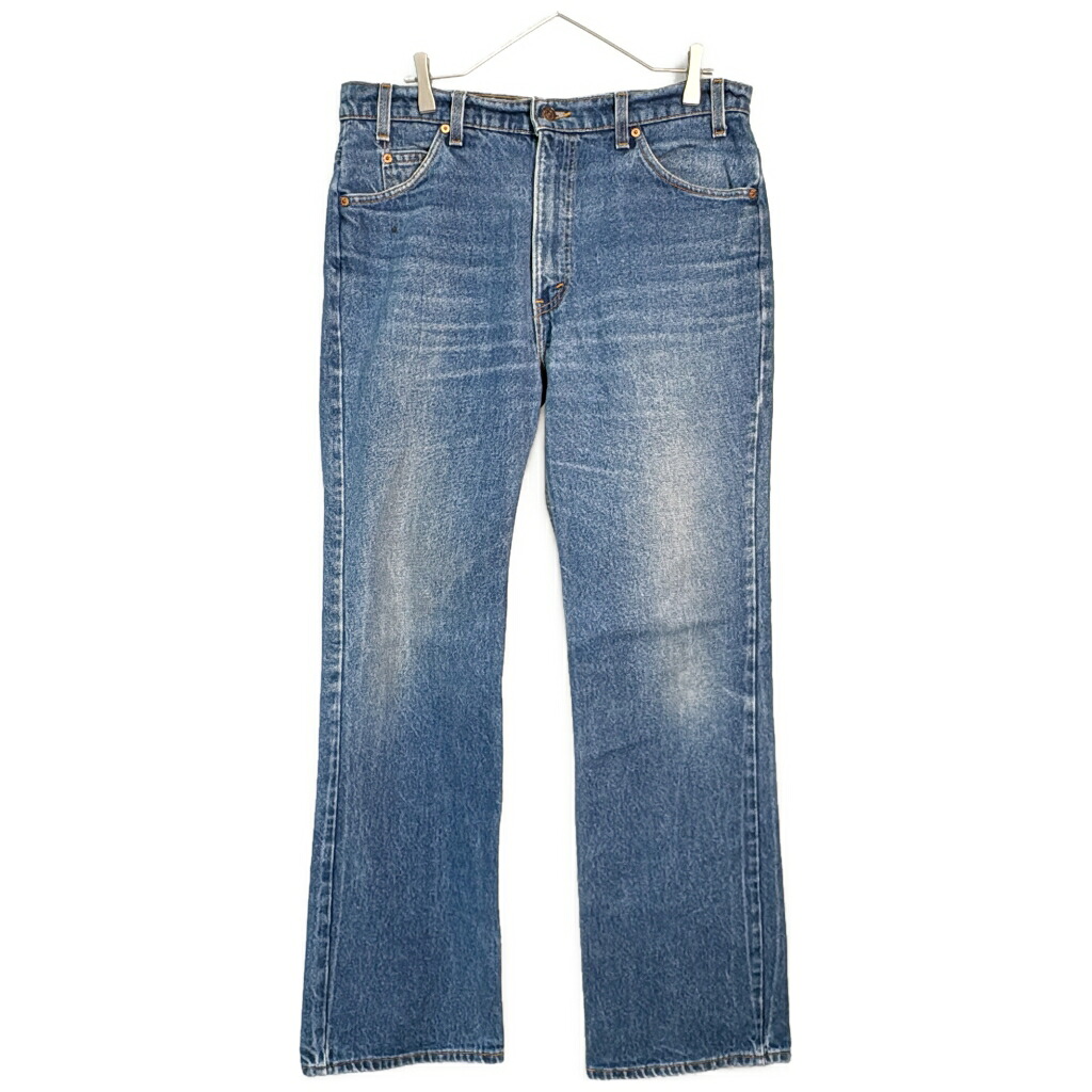 90年代 USA製 Levi's リーバイス 517 ブーツカット デニムパンツ インディゴブルー(メンズ W36 L33)中古 古着 X7197