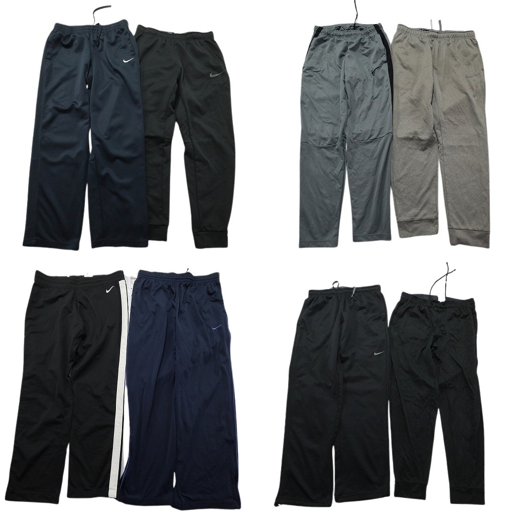 古着卸 まとめ売り ナイキ NIKE ジャージ パンツ 8枚セット (メンズ L ) サーマフィット トラックパンツ ロゴ 中古 古着 NE1386