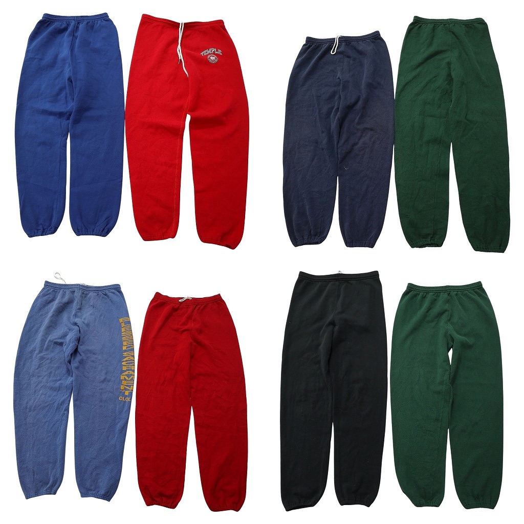 古着卸 まとめ売り USA製 スウェット パンツ 8枚セット (メンズ L ) ジャンスポ ラッセル ジャージーズ グリーン ブラック 中古古着 NE1430