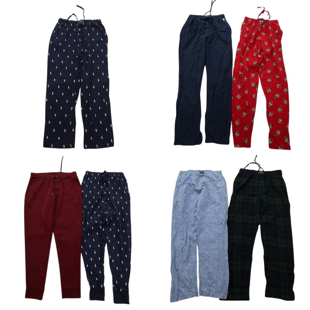 古着卸 まとめ売り ラルフローレン パジャマパンツ 7枚セット (メンズ XS /S /M ) ポロベア チェック 無地 中古 古着 NE1482 12,628円